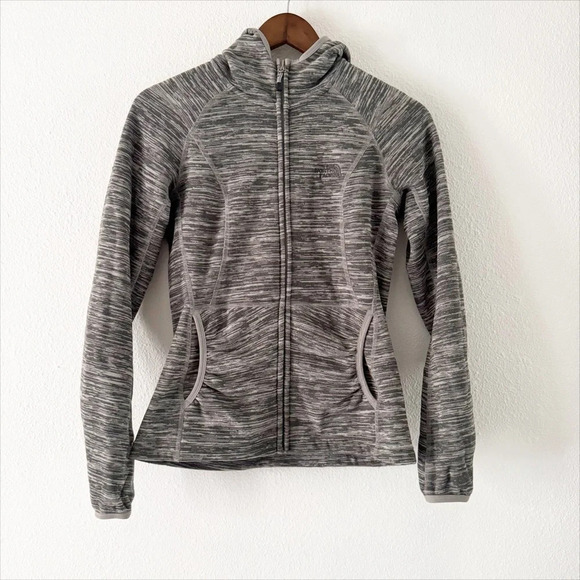 THE NORTH FACE Heather Polartec Fleece Full Zip Long Sleeve Jacket Size XS Fall - Picture 1 of 11